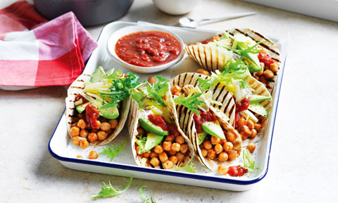 Jen Hanlon’s chickpea soft tacos