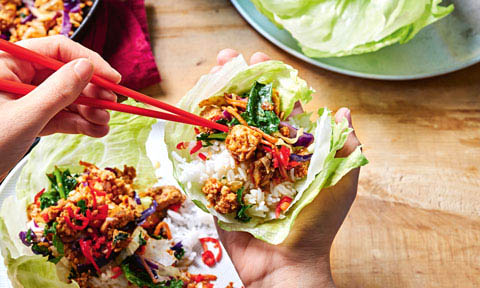 Brent Draper's tofu san choy bau
