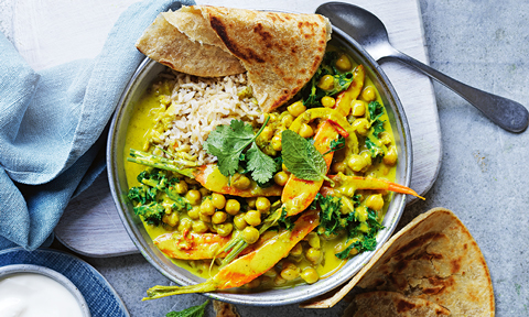 Chickpea, carrot and lemon curry