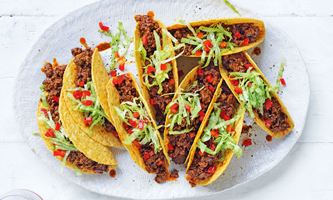 Fast beef tacos