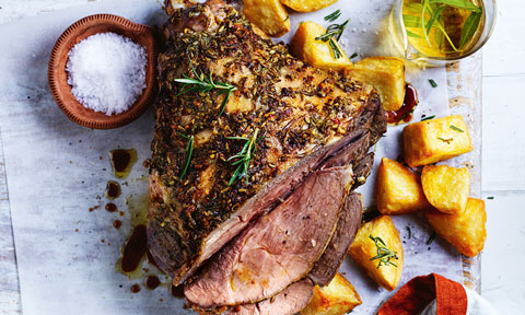 Curtis Stone's roast lamb with crispy potatoes