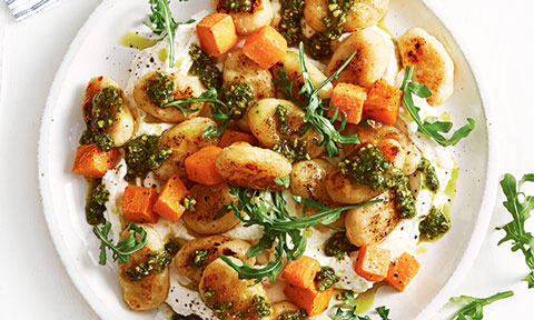 Gnocchi with pumpkin and whipped ricotta