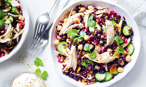 Persian-style chicken and rice salad