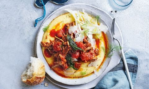 Pork, fennel and sage ragu with polenta