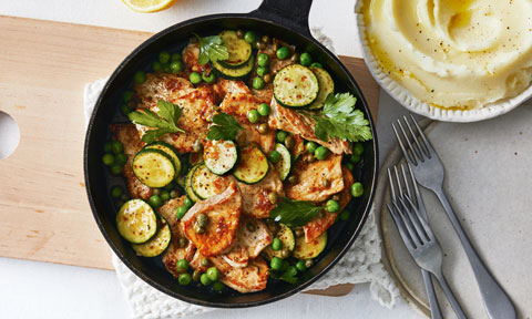 Pork Piccata with Potato Mash