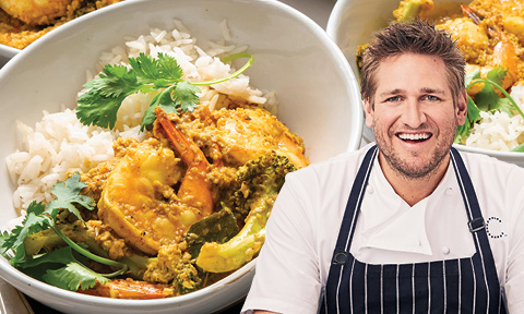 Curtis Stone and his prawn curry with rice