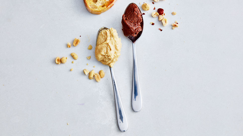 Nut butter on spoons