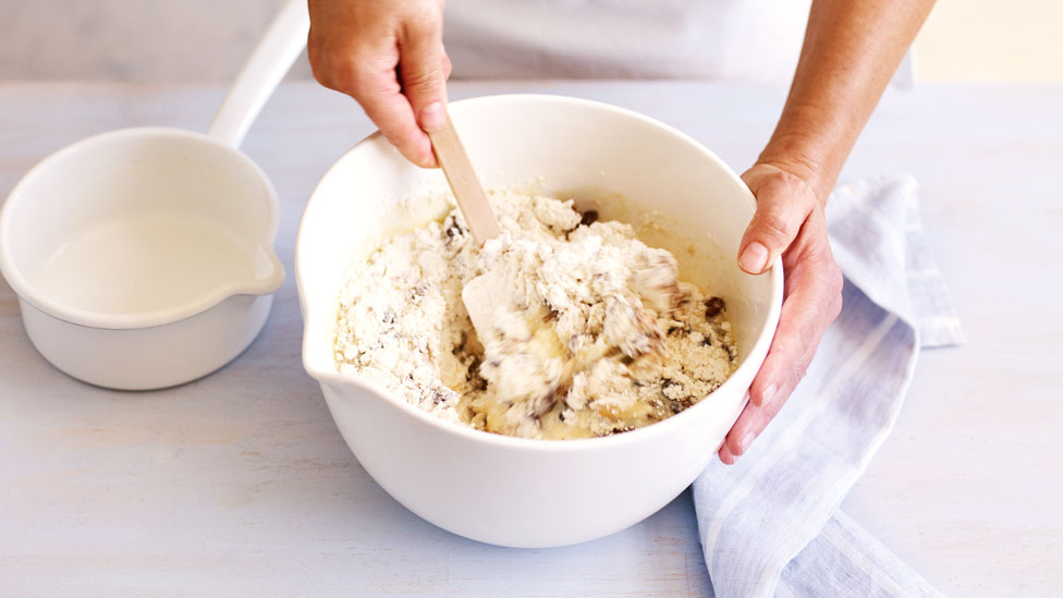 Stir the yeast mixture in a large bowl