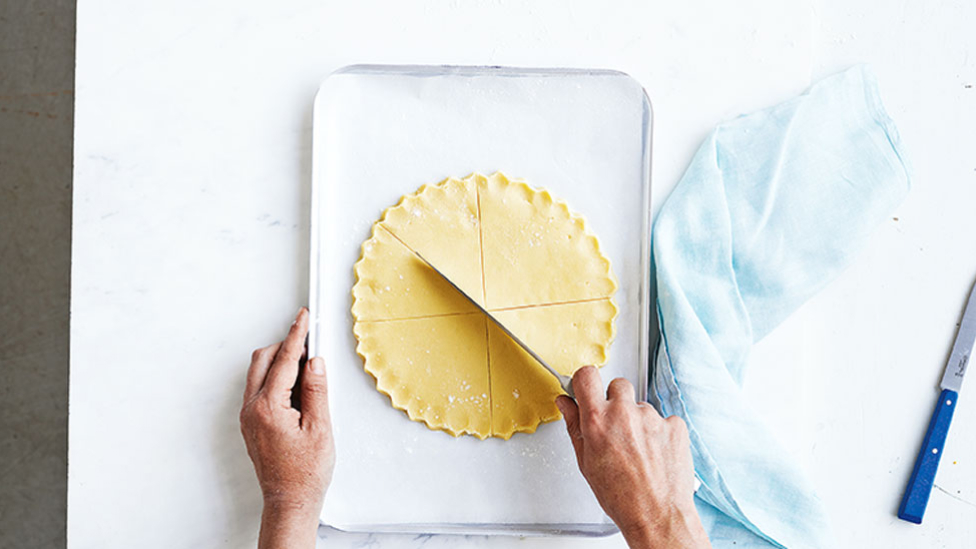 Cut the dough into eight wedges