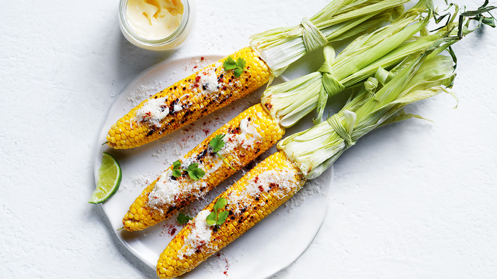 Mexican style street corn cobs