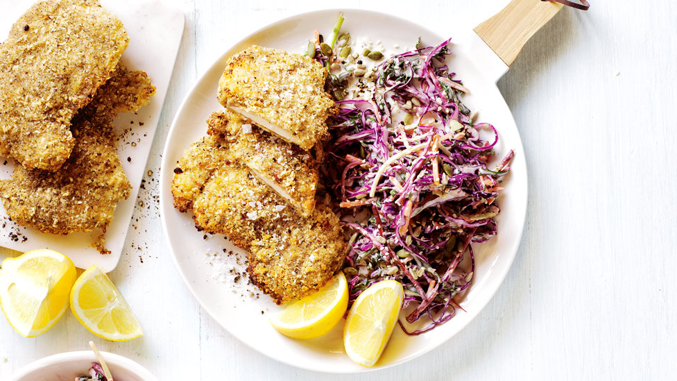 Air fryer chicken schnitzel