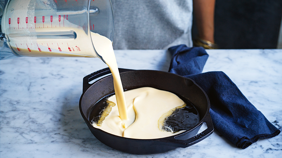 Transfer the batter to a pan