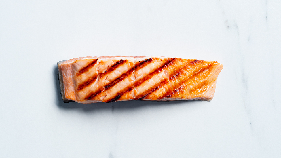 Chargrilled salmon portion