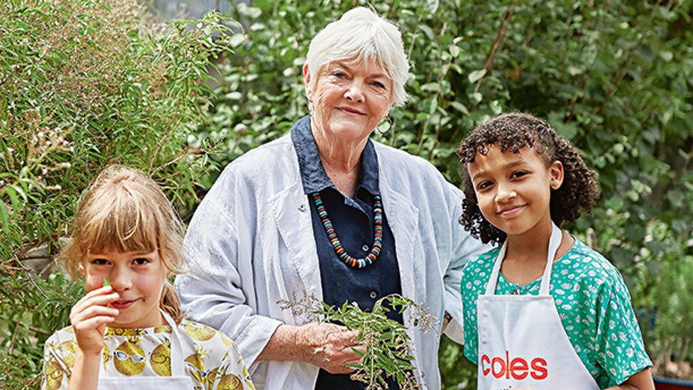 A lady with kids