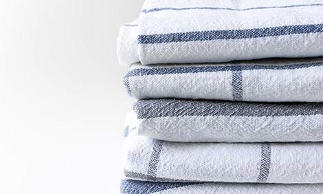 A stack of tea towels