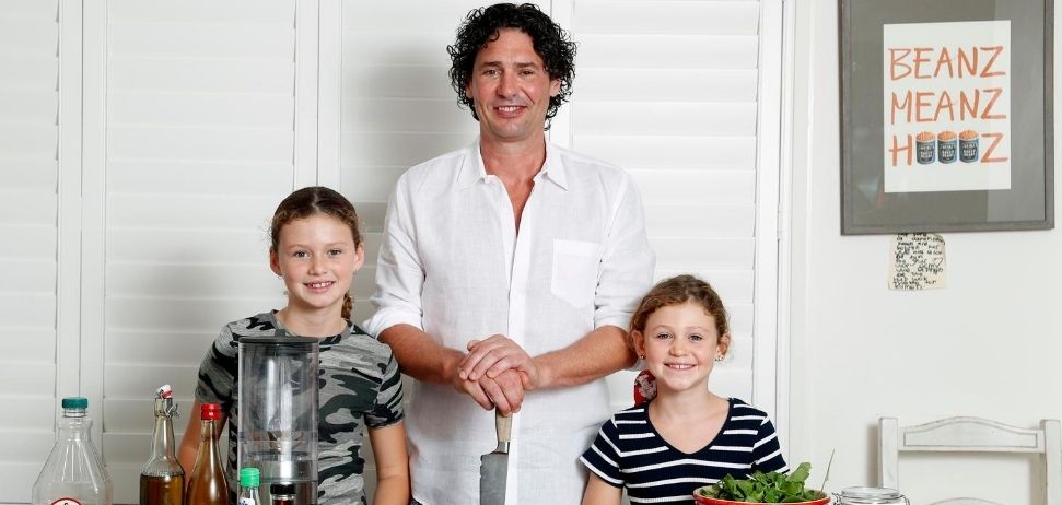 Colin Fassnidge with his two children