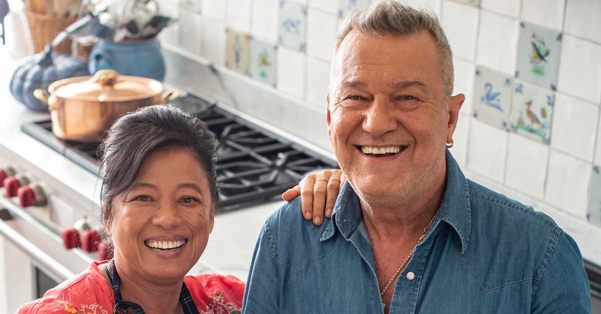 Jimmy Barnes with his wife Jane