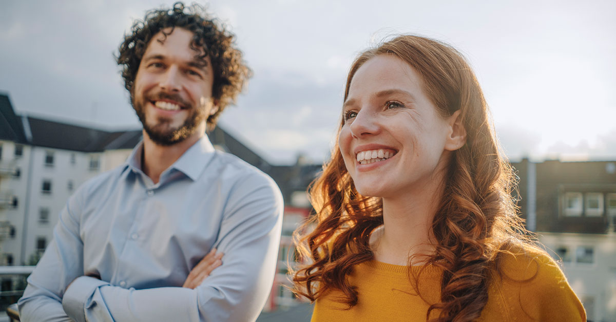 Smiling people