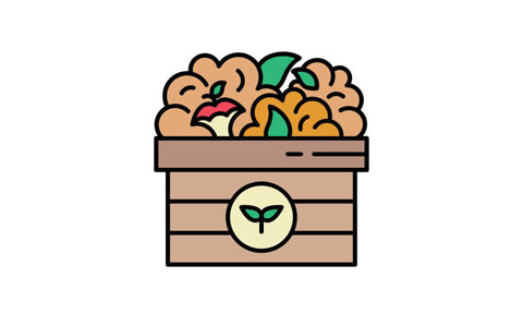 Cartoon image of a compost bin
