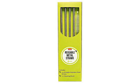 Packet of metal straws