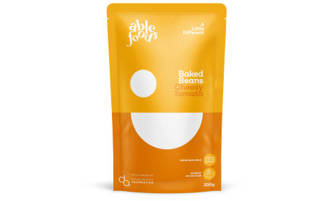 Able Foods Baked Beans Cheesy Tomato
